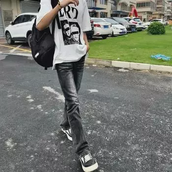 Мужские расклешенные джинсы Vintage 517 Stretch в выцветшем черном и сером цвете S серый/чёрный