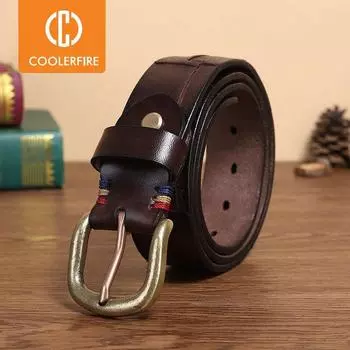 Мужские ремни из натуральной кожи, винтажные дизайнерские роскошные ремни для мужчин, джинсы, повседневный ремень NatrualLD051 105CM чёрный