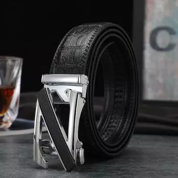 Мужские ремни, роскошные мужские ремни с буквенным логотипом, известный бренд, автоматические пряжки, ремни из натуральной кожи для мужчин, роскошные дизайнерские ремни ZD2135 China&85cm