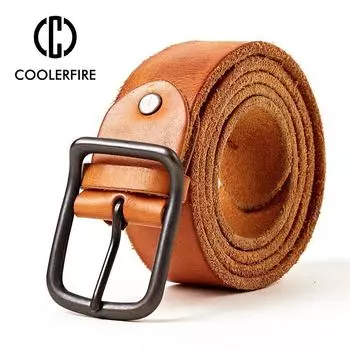 Мужские ремни с большой пряжкой, дикие топы, ремни из натуральной кожи с натуральным лицевым покрытием для мужчин, джинсовые повседневные винтажные ремешки TM063 95CM чёрный