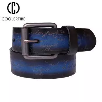 Мужские ремни, винтажные 100% оригинальные коровьи верхние слои из натуральной кожи, повседневные высококачественные ремни с пряжкой, дизайнерские ремни для мужчин PK011 105CM чёрный