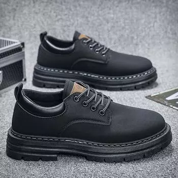 Мужские ретро-ботинки Martin в британском стиле, весна-лето 2024, новые износостойкие низкие короткие ботинки, универсальная повседневная обувь на платформе 39 хаки