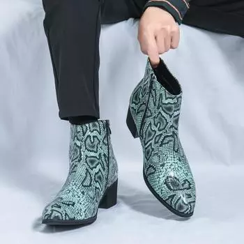 Мужские ретро-ботинки, жокейские ботинки, уличные мотоциклетные ботинки, крутые высокие ботинки больших размеров EU:46 чёрный