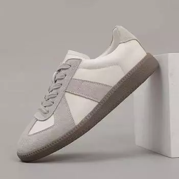 Мужские ретро немецкие армейские кожаные кроссовки GAT: Дышащий, универсальный, повседневный тренд 41 чёрный