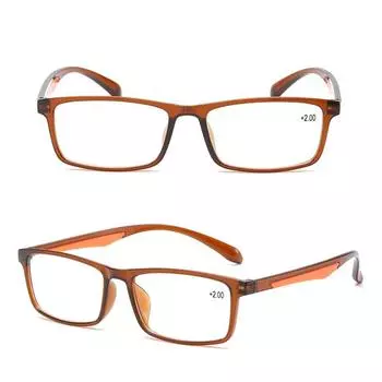 Мужские ретро очки для чтения, женские и женские сверхлегкие очки TR90 с прозрачными линзами для чтения, мужские очки для дальнозоркости, нежные ювелирные изделия +3.5 кофейный