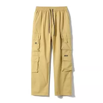 Мужские ретро-рабочие брюки с несколькими карманами, мужские свободные повседневные брюки XXXL