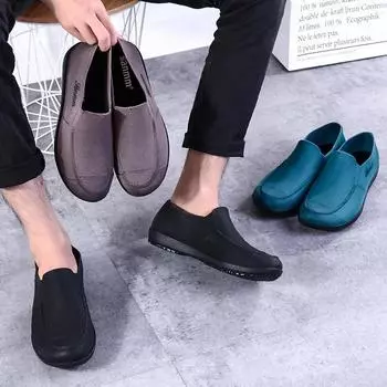 Мужские резиновые сапоги EVA, кухонные противоскользящие легкие мужские непромокаемые резиновые сапоги, ботильоны, мужские резиновые сапоги 2024 39 коричневый