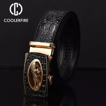 Мужские роскошные брендовые известные модные ремни для мужчин, ремень с крокодиловым узором, ремень с автоматической пряжкой, деловой повседневный рабочий ремень ZD2104 90cm белый