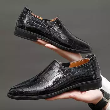 Мужские роскошные деловые кожаные туфли из мягкой натуральной кожи черного цвета в британском стиле с заостренным носком, повседневные, модные, формальные, маленькие кожаные туфли 36 чёрный
