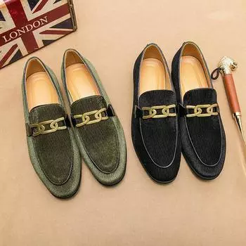 Мужские роскошные кожаные цепные дизайнерские брендовые повседневные офисные туфли-лоферы мокасины свадебные черные мужские туфли для мужчин 38~46 6