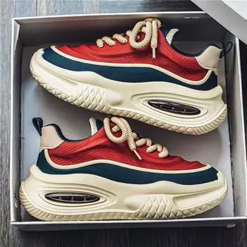 Мужские роскошные кожаные повседневные туфли на толстой подошве 41