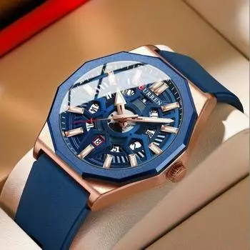 Мужские роскошные подарочные наручные часы с силиконовым ремешком