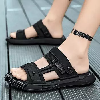 Мужские роскошные сандалии, летние сандалии из натуральной кожи, мужские повседневные дышащие летние сандалии, модная обувь, мужские кроссовки 40
