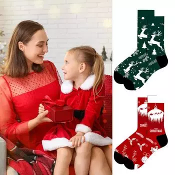 Мужские рождественские носки для мужчин, повседневные спортивные носки с ватным тампоном, теплые носки для отдыха One Size красный