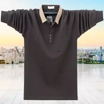 Мужские рубашки поло для гольфа с длинным рукавом, спортивные повседневные рубашки с воротником для путешествий, легкие дышащие деловые рубашки поло для мужчин, топы на весну и осень M бордовый