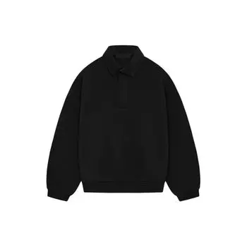 Мужские рубашки-поло с длинными рукавами Fear of God Essentials темно-черного цвета 192SP244394F S