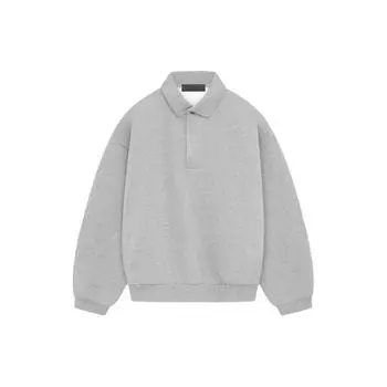 Мужские рубашки-поло с длинными рукавами Fear of God Essentials светло-серого цвета вереска 192SP244396F XL