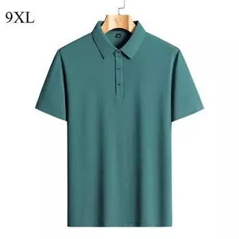 Мужские рубашки поло с коротким рукавом, влагоотводящая рубашка для гольфа, деловые повседневные топы 9XL M