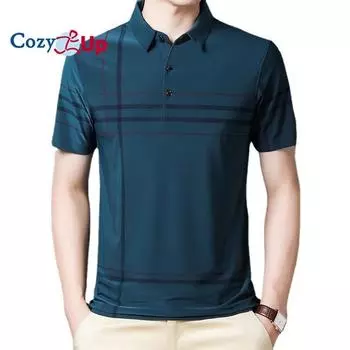 Мужские рубашки поло в полоску для гольфа Cozy Up, спортивная теннисная футболка с короткими рукавами