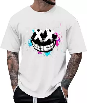 Мужские рубашки с 3D-принтом Футболки с коротким рукавом Футболки с графическим принтом Летние модные футболки Топы Уличная одежда в стиле хип-хоп S