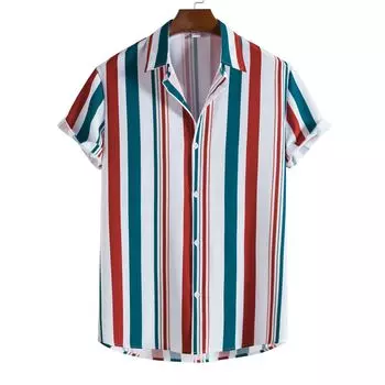 Мужские рубашки в деловую полоску Danmo с длинными рукавами, мужские топы в Европе и Америке, повседневные рубашки, мужская одежда больших размеров XXXL