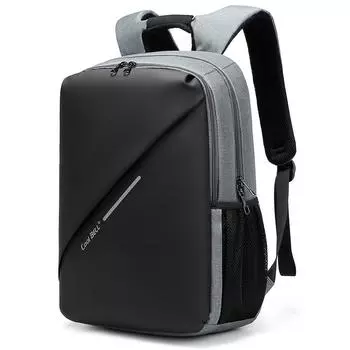 Мужские рюкзаки Cool Bell из нейлона с USB-портом для зарядки Мужской деловой повседневный водонепроницаемый рюкзак для ноутбука 15,6 дюймов черный/серый CB-7007 15.6 inch чёрный