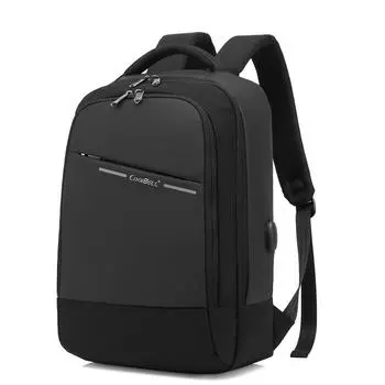 Мужские рюкзаки Cool Bell Night Reflection с USB-портом для зарядки Мужской деловой повседневный водонепроницаемый рюкзак для ноутбука 15,6 дюйма Черный CB-8218 15.6 inch чёрный
