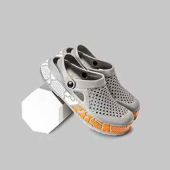 Мужские сабо из ЭВА, легкие пляжные сандалии с мужскими башмаками, мюли для дома, сада, отдыха на природе, мужские пляжные тапочки на плоской подошве, сандалии для пар 36 белый