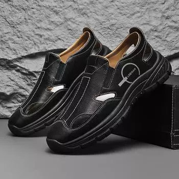 Мужские сандалии 2025 года, новые дышащие повседневные туфли-бини с мягкой подошвой, обувь для походов на пляж, мужская обувь 39 белый