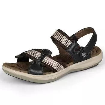 Мужские сандалии большого размера, летние мужские пляжные сандалии, уличные сандалии для мужской обуви 36 чёрный