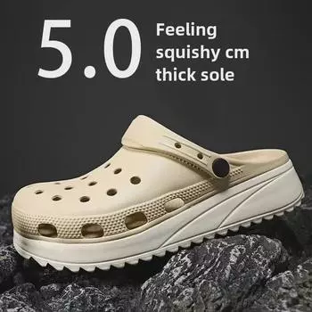 Мужские сандалии Cross-Border с закрытым носком, нескользящей подошвой и толстой мягкой подошвой для летнего использования на открытом воздухе и на пляже. 39 армия зеленый