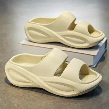 Мужские сандалии Домашние тапочки Мужские тапочки Сандалии на плоской подошве Обувь для мужчин Пляжная обувь Толстая подошва Мягкая и удобная Нескользящая Новинка 36
