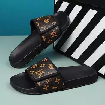 Мужские сандалии из натуральной кожи, удобные мужские сандалии, домашние тапочки, мужская летняя обувь, распродажа, настоящие мужские тапочки, шлепанцы 39