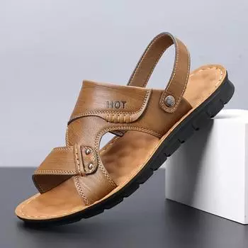 Мужские сандалии, летние мужские пляжные тапочки, износостойкая нескользящая обувь для мужчин, спортивная обувь на открытом воздухе, дышащая мужская обувь, основной толчок 38 хаки