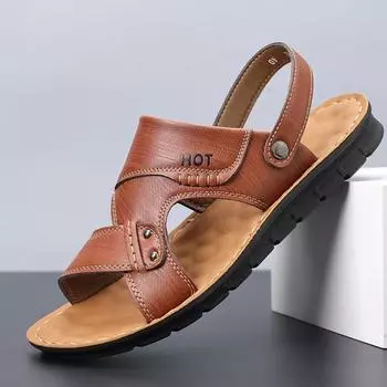 Мужские сандалии, летние мужские пляжные тапочки, износостойкая нескользящая обувь для мужчин, спортивная обувь на открытом воздухе, дышащая мужская обувь, основной толчок 38 хаки
