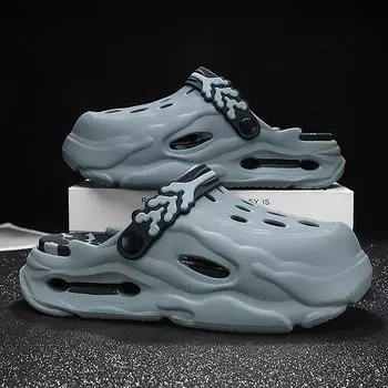 Мужские сандалии, летние новинки 2025 года, шлепанцы, тапочки, ЭВА, мягкая подошва, унисекс, мужские и женские сандалии на платформе, для прогулок на открытом воздухе, пляжная обувь 36-37 белый