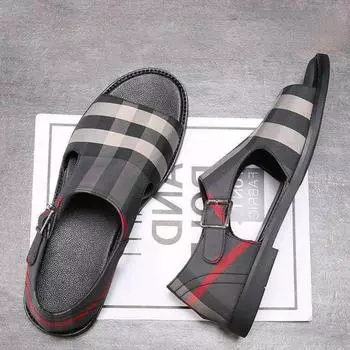 Мужские сандалии Летние сандалии Мужская нескользящая обувь Унисекс Тапочки для ванной Удобные тапочки Мужские пляжные шлепанцы Размер 38-48 38 чёрный