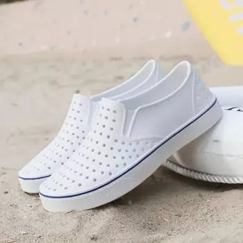 Мужские сандалии, летние шлепанцы, тапочки, мужская повседневная обувь для пляжа, однотонные сандалии унисекс, водная обувь Sandaliadf45 38 чёрный