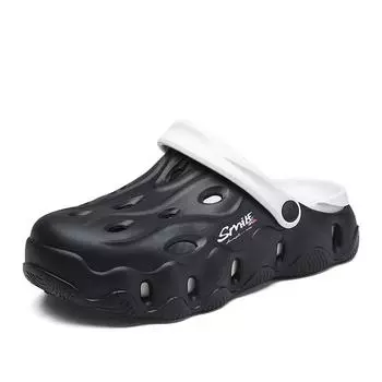 Мужские сандалии, летние уличные мужские тапочки из ЭВА с толстой подошвой, дизайнерские сандалии для мужчин, мягкие индивидуальные повседневные пляжные сандалии, взрывной стиль 38-39 чёрный