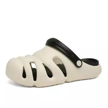 Мужские сандалии, летняя обувь, черные мужские сандалии, пляжные уличные садовые шлепанцы на плоской подошве, платье C, розовые туфли Chanclas Hombre 39