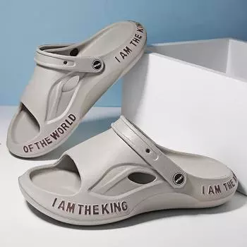 Мужские сандалии, лето 2023, новая верхняя одежда, спортивная пляжная обувь для отдыха, персонализированная для мужчин 40 серый