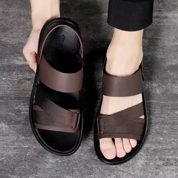 Мужские сандалии лето 2024 новый тренд повседневная одежда сандалии спорт на открытом воздухе интернет знаменитости вождение CQ76-1 38