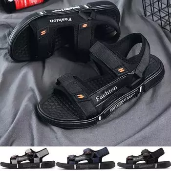 Мужские сандалии, модные удобные тапочки, шлепанцы для мужчин, детские повседневные сандалии, женские сандалии 39 чёрный/синий