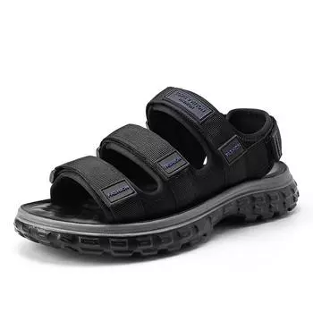 Мужские сандалии на платформе для отдыха на открытом воздухе с толстой подошвой, нескользящие тапочки, тренд для отдыха на открытом воздухе, летняя мужская обувь 2024 года, новинка, быстрая доставка 39