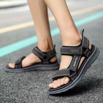 Мужские сандалии на плоской подошве, модные и удобные, мягкие пляжные сандалии, мягкие сандалии, сандалии-слайды для мужчин, размер 13 44