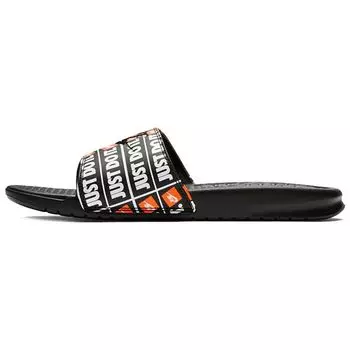 Мужские сандалии Nike Benassi с принтом Just Do It, черные 631261-016