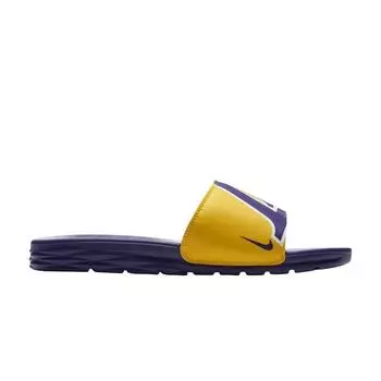 Мужские сандалии Nike NBA x Benassi Lakers Yellow Amarillo Field-Purple-Field-Purple 917551-700 52.5