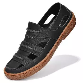 Мужские сандалии, новые летние трендовые, для улицы, большого размера, римские туфли, нескользящие, на мягкой подошве, крутые шлепанцы, персонализированная пляжная обувь 38