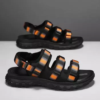 Мужские сандалии Обувь для мужчин Износостойкие сандалии на плоской подошве Проветривание Мягкие и удобные Толстая подошва Рабочая одежда Нескользящая мода 39 синий