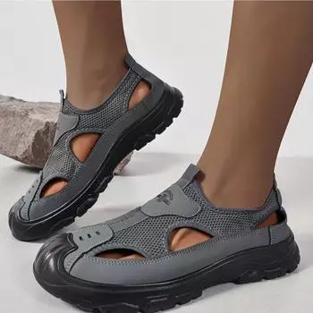 Мужские сандалии, плавающая обувь для дайвинга, пляжная обувь, обувь для походов на открытом воздухе, обувь для походов по пересеченной местности 39 чёрный